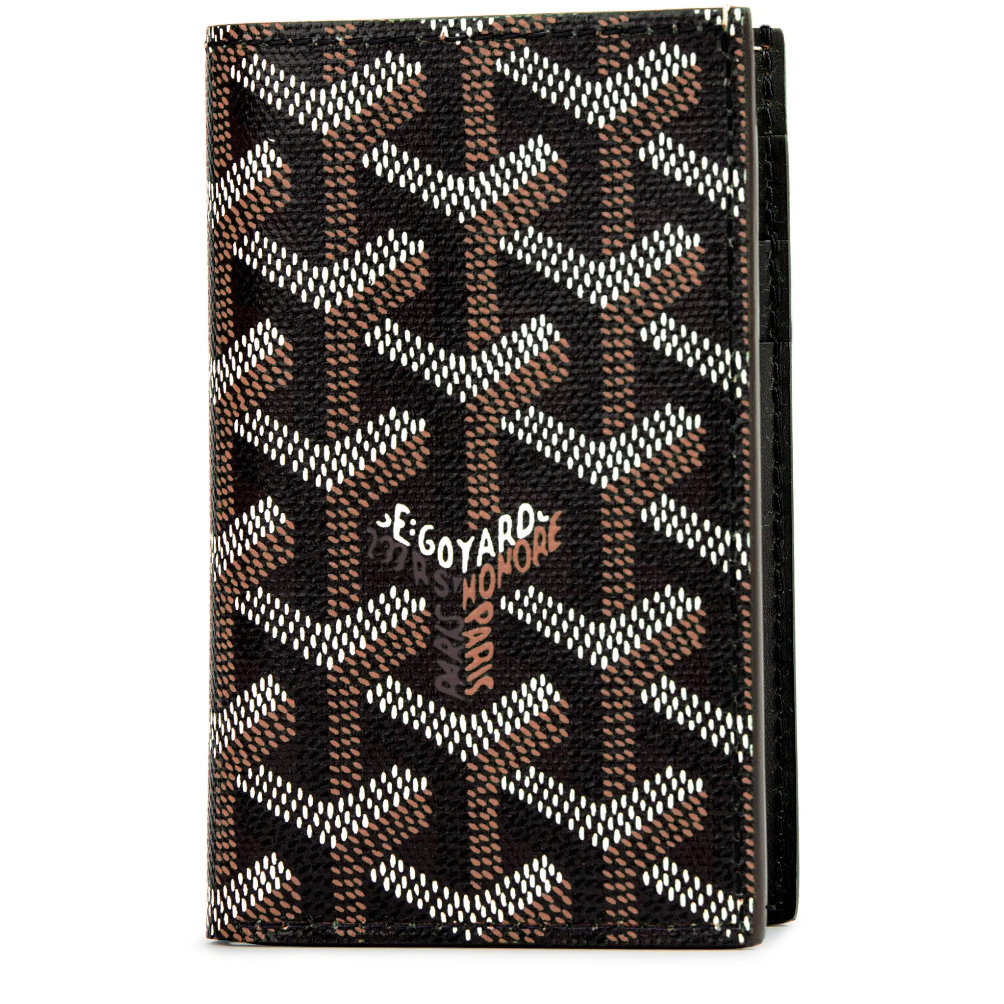 Front view of Goyard Saint-Pierre Card Wallet Black